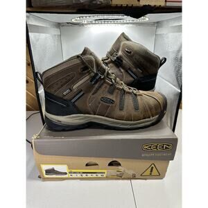 Size 13(EE) - Men's Boots KEEN Utility Flint II Mid Waterproof (Steel Toe) Wide
